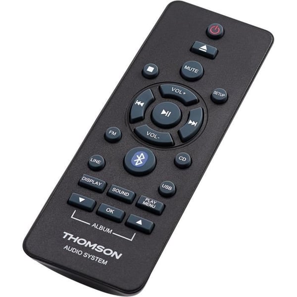 THOMSON MIC122BT mikrosystem - 50W Bluetooth MP3/CD/USB-spelare - 30 stationer - Bass Boost-teknik - Grå