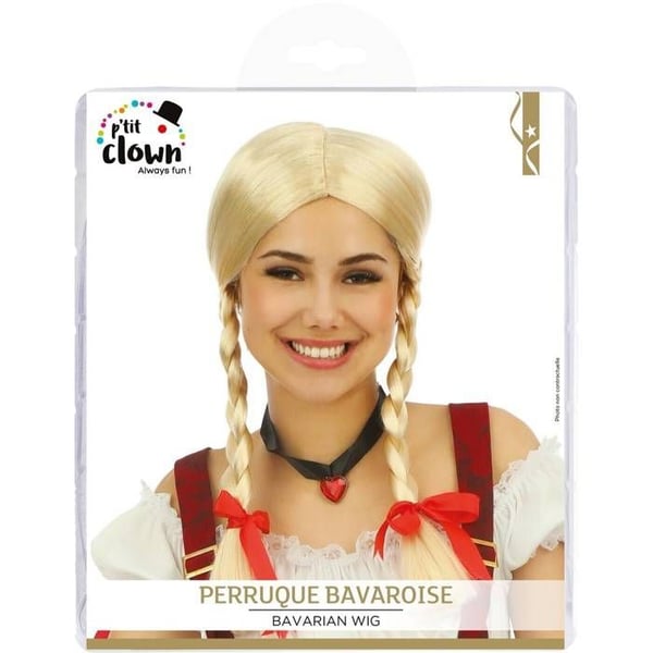 Perruque - LITEN CLOWN - LITEN CLOWN 23849 - Blond bavaroise - Vuxenstorlek unisex - Karnevalskostym