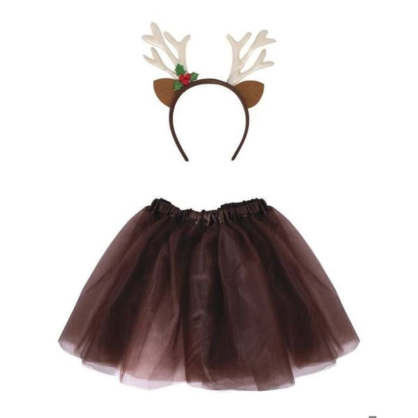 Barnkostym - LILLA CLOWN - Tutu Ren - Tyllkjol - Renhårband - Jul