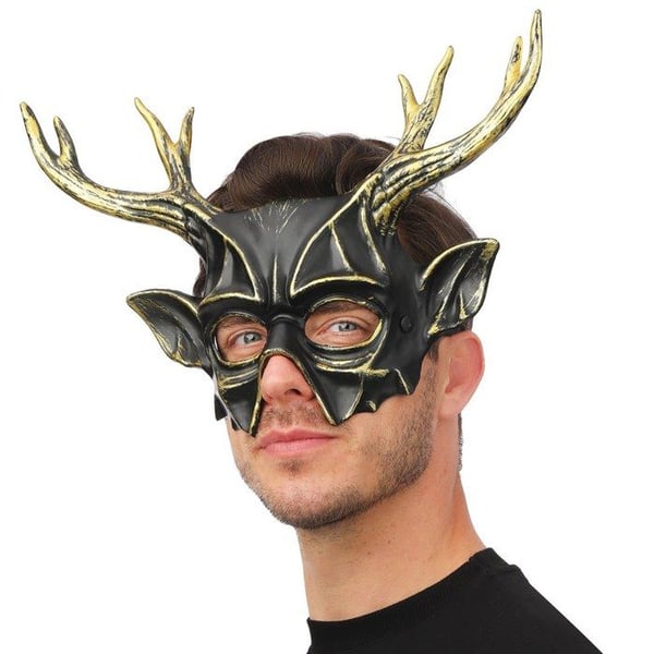 Renmask - LILLA CLOWN - LILLA CLOWN - Svart och guld - Vuxen - Karneval/Halloween/Cosplay