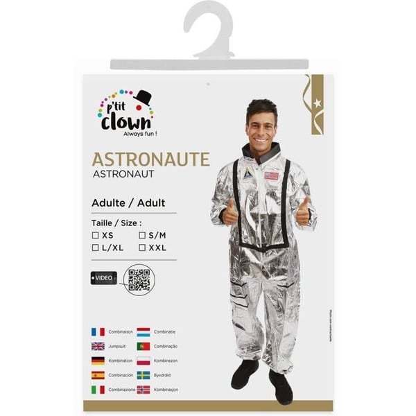 Astronautkostym - PTIT CLOWN - PTIT CLOWN - Grå - Polyester - Lätt och bekväm