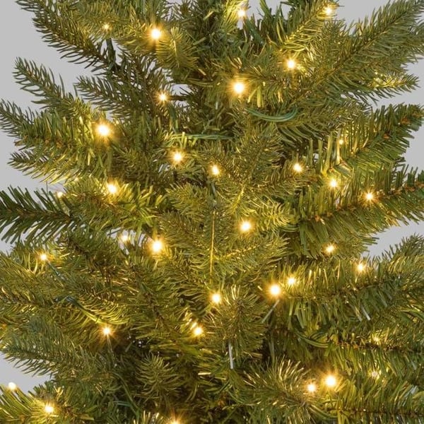 Valoisa keinopuu H90cm juuttijalkapohjalla 180 lämpimän valkoista LED-valoa 8 tilaa IP44
