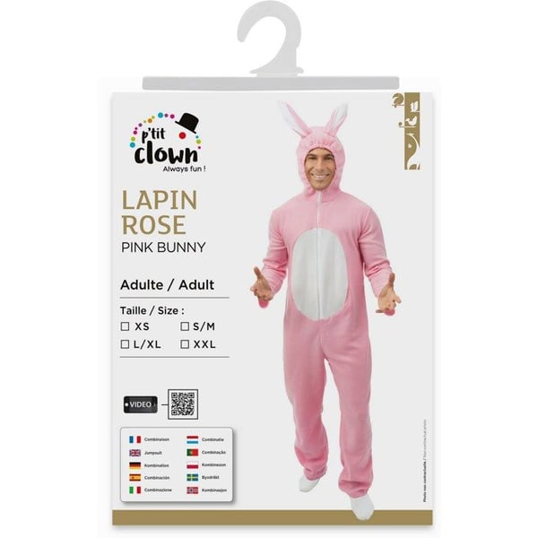 Kanindräkt - PTIT CLOWN - 24748 - Rosa - XXL - Vuxen