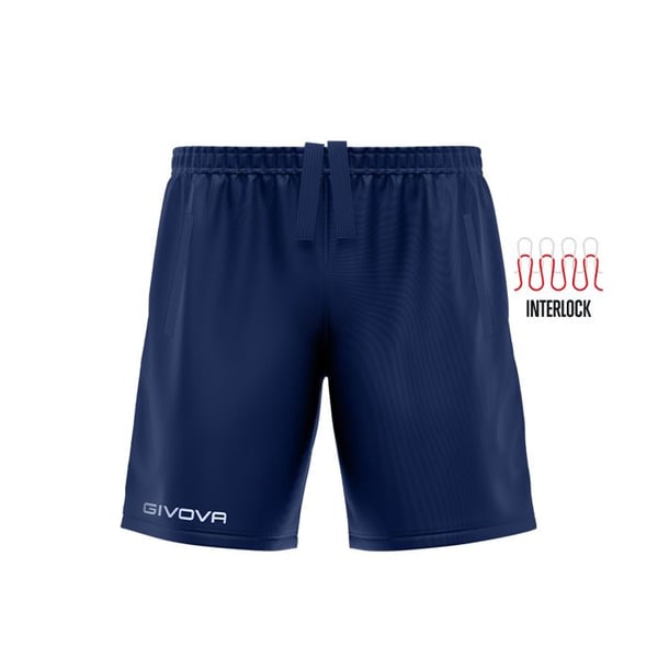 Kort - GIVOVA - Fickshorts - 100% polyester interlock 140 g/m² - Sidofickor - Andningsbar