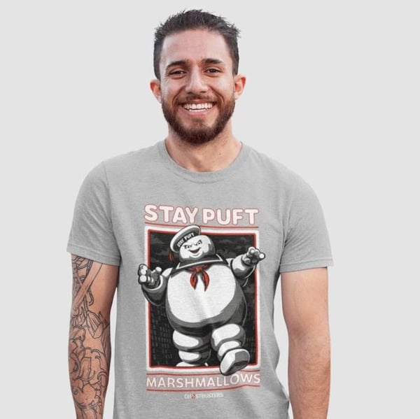 T-shirt - GHOSTBUSTERS - Stay Puft - Noir - 100 % bomull - Kortärmad