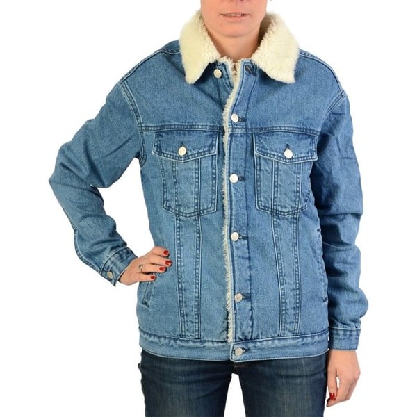 Veste NA-KD Denim - Mörk Marin