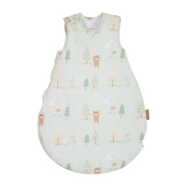 Gigoteuse utan ärmar ROBA - Woodland Buddies - Turbulette 100% bomull - Skogsdesign - Pastellgrön