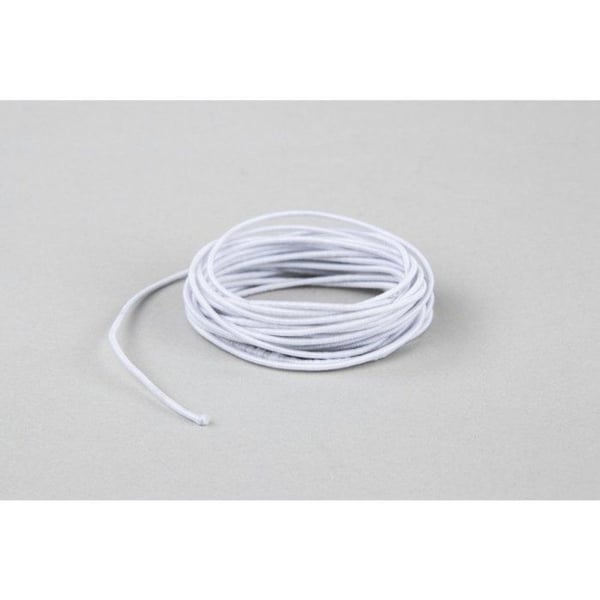 Elastisk tråd, 2mm rulle 5m, vit