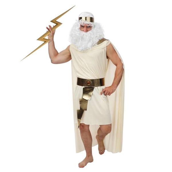 Kostym - LITEN CLOWN - Zeus - Vit - Storlek L/XL - Vuxen