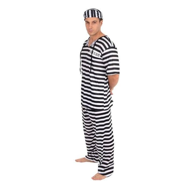 Kostym / Dräkt - LITEN CLOWN - Fångvaktare - Polyester - Lätt och bekväm - Topp, byxor, mössa