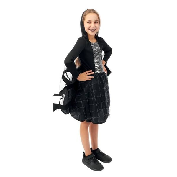 Kostym - LITEN CLOWN - Spindel Flicka - Svart - 7-9 år - Polyester