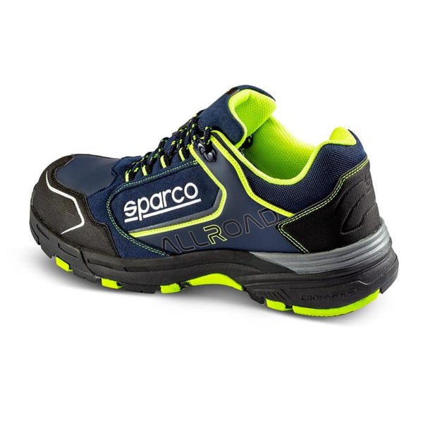 Säkerhetsskor - SPARCO - Allroad Sochi - Mörkblå/fluorgul - Unisex - Vattentåliga