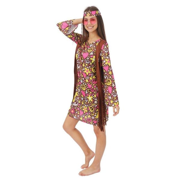 Hippiekostym - LITEN CLOWN - LITEN CLOWN - Kvinna - S/M - Karneval/Halloween
