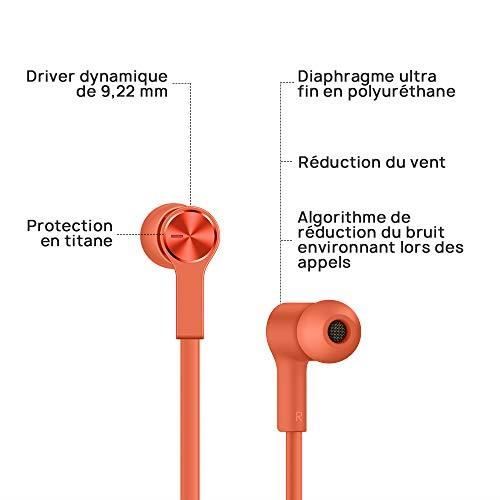 Trådlösa In-ear-hörlurar Bluetooth 5.0 HUAWEI FreeLace - Orange - 18h batteritid - Vattentåliga