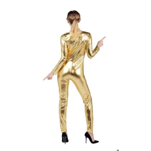 Kostym Kvinna - LITEN CLOWN - Guld Overall - Lätt och Bekväm - Idealisk för Karneval och Halloween