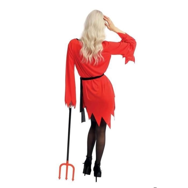Vuxen Kostym - LITEN CLOWN - Djävelsk Kostym Kvinna - Röd - Bekväm - Polyester