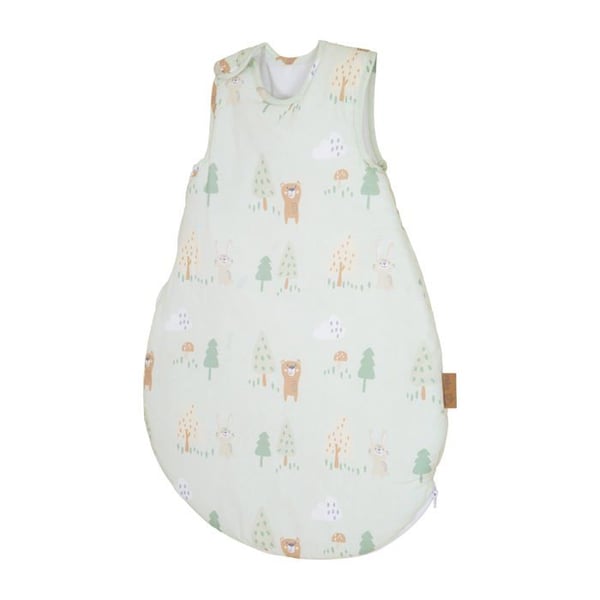Gigoteuse utan ärmar ROBA - Woodland Buddies - Turbulette 100% bomull - Skogsdesign - Pastellgrön
