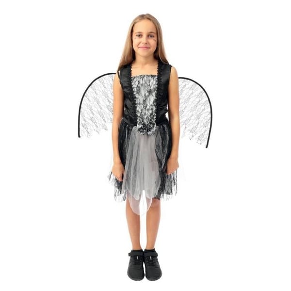 Barnkostym - LITEN CLOWN - Fallna Ängel Flicka - Svart - Polyester - 10-12 år