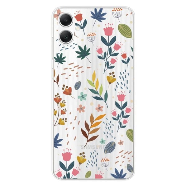 Siliconfodral med tryck kompatibelt med Samsung Galaxy A05 Färgglada blommor