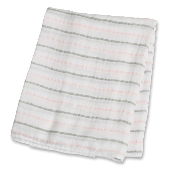 Lulujo - Muslin swaddle - Rosa ränder - ELEMENT FÖR BARN