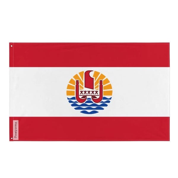 Franska Polynesien flagga – 64 x 96 cm – Polyester – Järn öglar – Hållbar