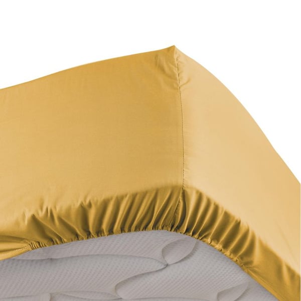 Träslakan - DOUCEUR D'INTERIEUR - 90 x 190 cm - 100 % bomull - Gul - 78-trådsväv