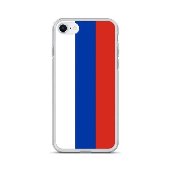 Mobilskal - PIXELFORMA - Ryska flaggan - Kompatibel med iPhone 8 - Mjuk - Stötsäker - Silikon