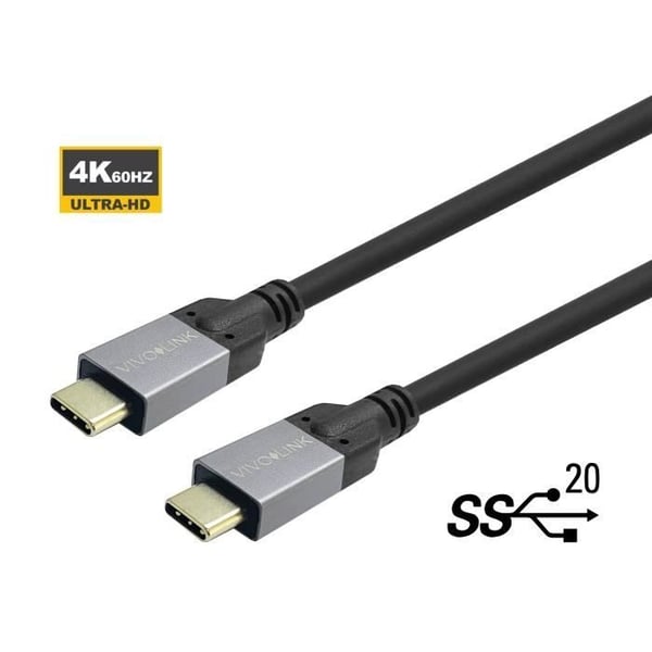 USB-C-kabel - Ospecificerad - 1m - 20 Gbps - Svart - Dataöverföring