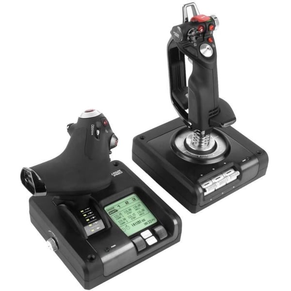Joystick - Kablet - Logitech G - X52 Pro Flight Control Panel - Kompatibel med PC - Sort