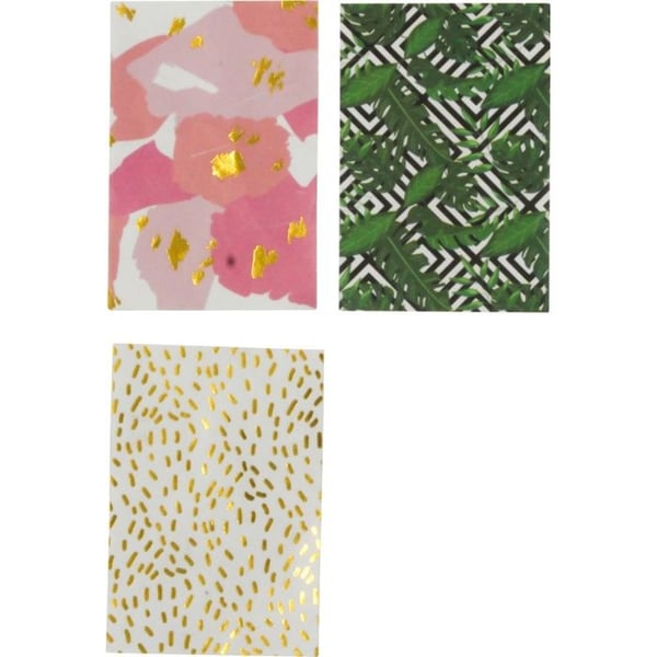 MégaCréa DIY - Washi-papper självhäftande tryckt guld 7x10cm 3 stycken