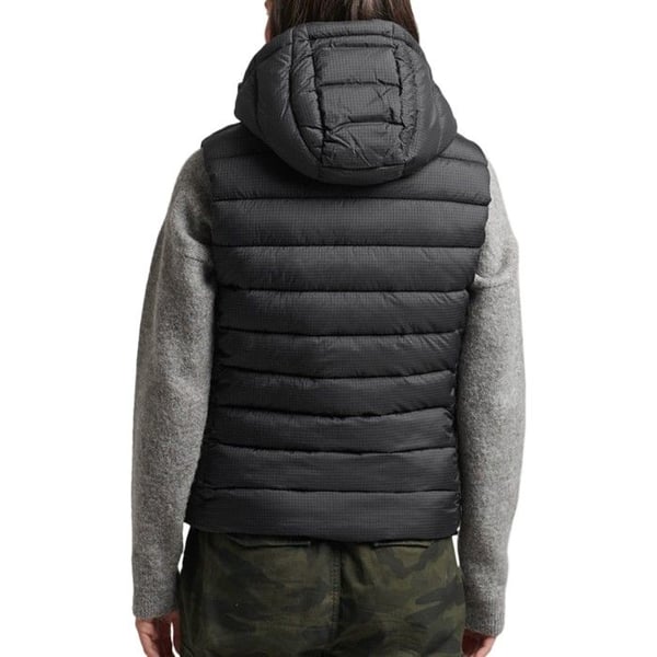 SuperDry Gilet Code MNT Fuji Vadderad - Svart