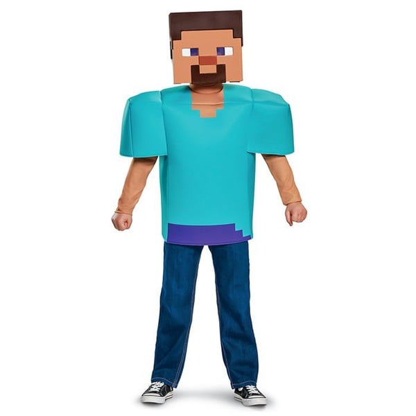 Steve Klassisk Minecraft Barnkostym