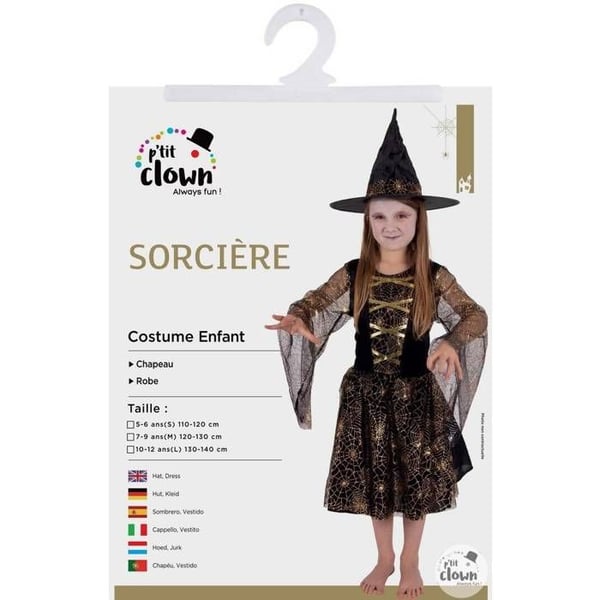 Utklädnad Häxa Flicka - PTIT CLOWN - Halloweenkostym - Lätt - Bekväm - Polyester