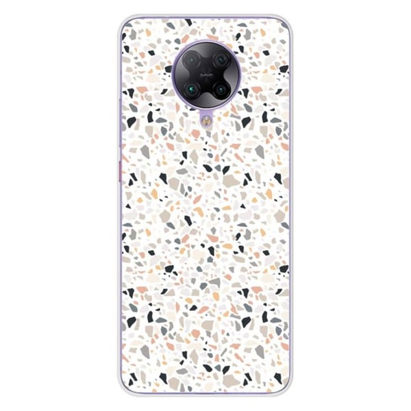 1001Coques - Silikonfodral kompatibelt med Xiaomi Poco F2 Pro - Terrazzo-mönster i färg - Originaldesign tryckt i Frankrike