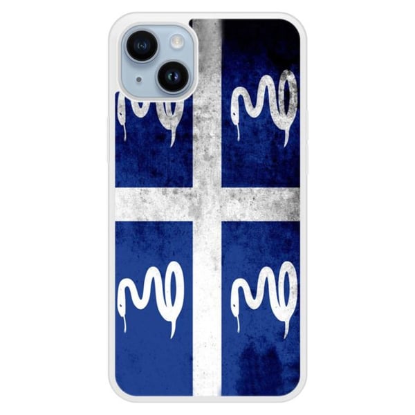 Reinforced silicone case printed compatible with Apple iPhone 14 Plus Martinique Flag