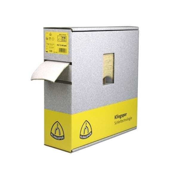 Sponge abrasive rulle - KLINGSPOR - PS73W Soft - 115 mm - Korn 180 - 25 m