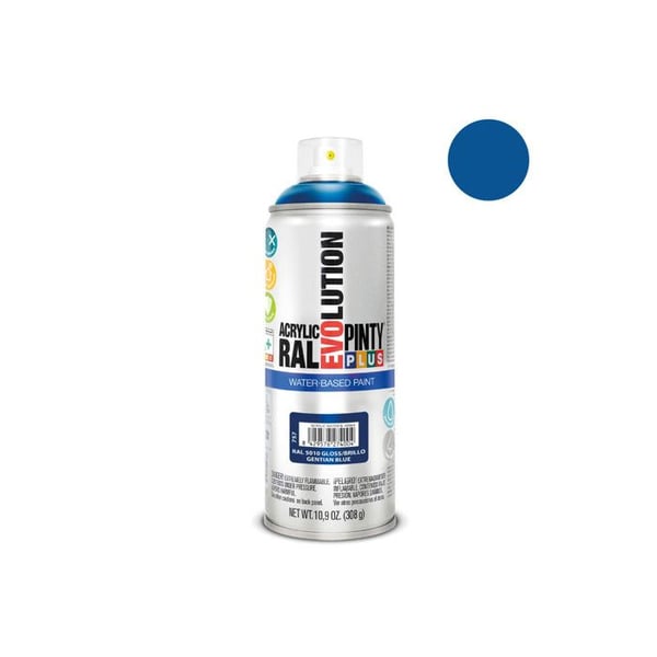 Sprayfärg Pintyplus Evolution Vattenbaserad 520cc Ral 5010 Gentianablå Sprayfärg Pintyplus Evolution Vattenbaserad 520cc Ral 5010 Gentianablå