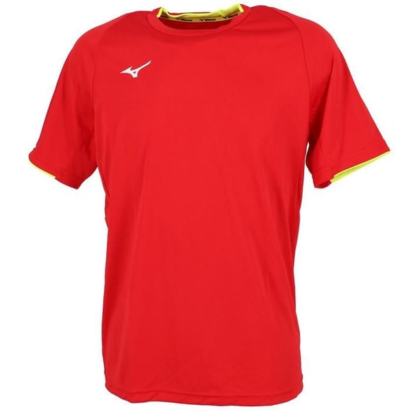 Löpartröja - MIZUNO - Core Sleevee Tee - Röd - Korta ärmar - 100% Polyester