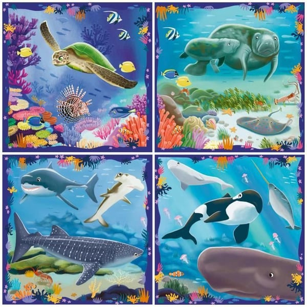 Pussel Barn, Pussel UP!, De marina djur, från 5 år, 12004004, Ravensburger