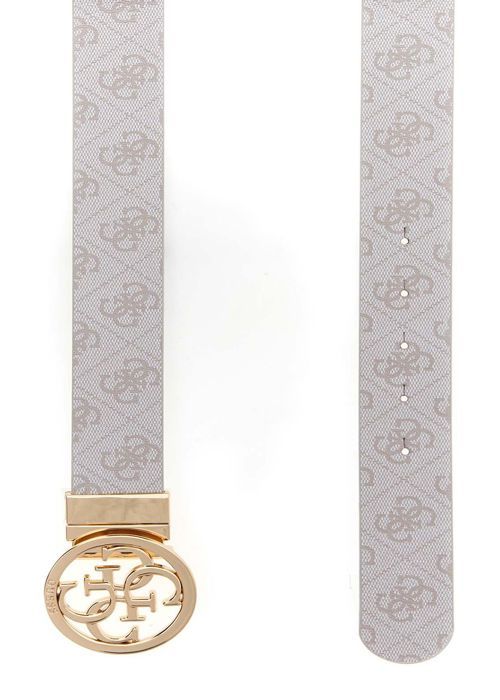 GUESS Beige taupe bälte för kvinnor - Noelle Nolana Bälte Bone Logo 300534
