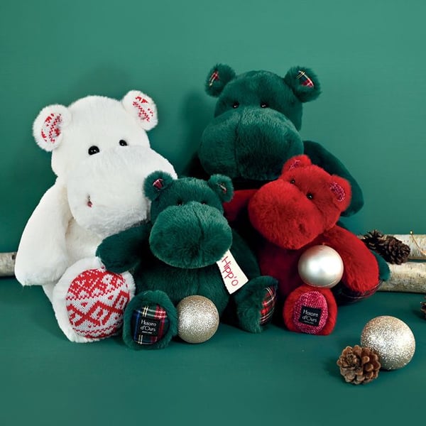 Plys Histoire d'Ours Hippo - fyrgrøn - 25/34 cm