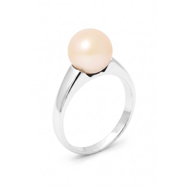 Ring - Pärlor & Färger - Äkta Odlad Pärla 8-9 mm - Naturlig Rosafärg - Vitt Guld 375/1000 - Kvinna