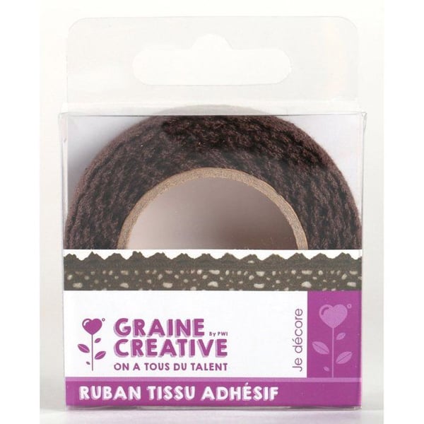 Ruban Dentelle - P.W. INTERNATIONAL - Svart - Adhésif - Blandad - Ej thermocollant