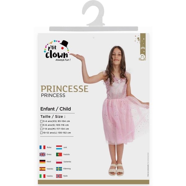Prinsessklädsel - PTIT CLOWN - 24447 - Rosa - 5-6 år - Flicka