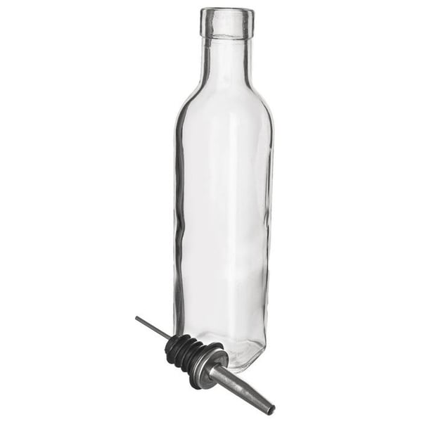 Glasflasker - ORION - 300 ml - Praktisk dispenser - Træstøtte - Gennemsigtig