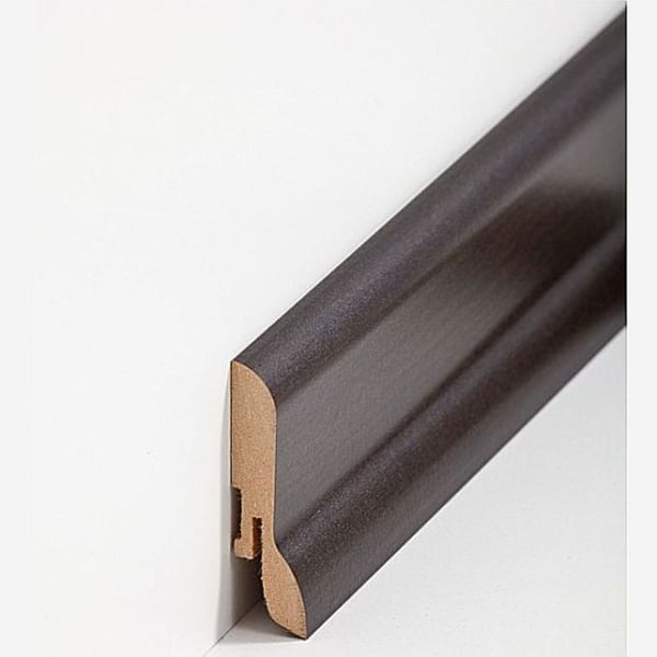 PROVISTON Belagd MDF-sockel 20 x 60 x 2500 mm Makassar för att limma, skruva &amp; att spika, att klippa 62,5 meter | 25 st