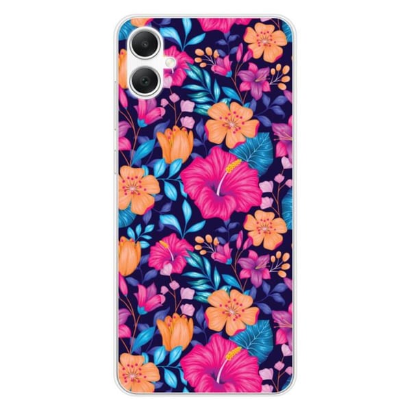 Silikonskal med tryck kompatibel med Samsung Galaxy A05 Exotiska Blommor