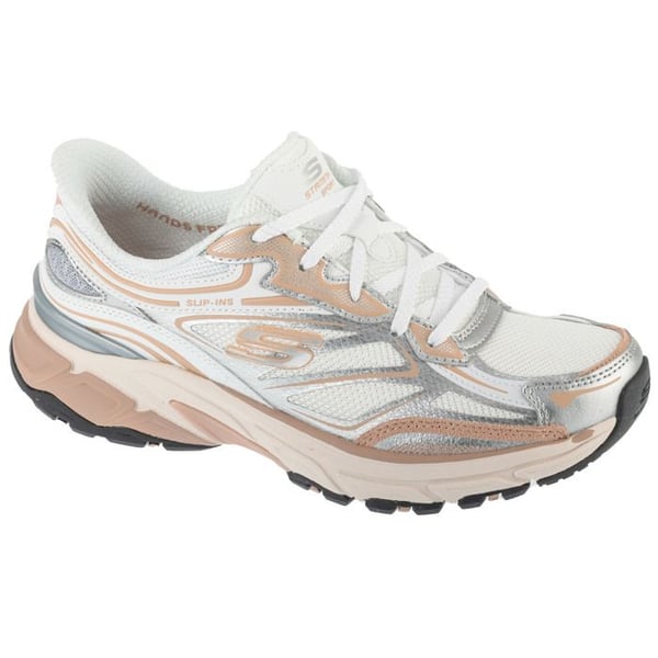 Skor - SKECHERS - Slip-Ins Stamina Sport - Vit - Tyg - Air-Cooled Memory Foam