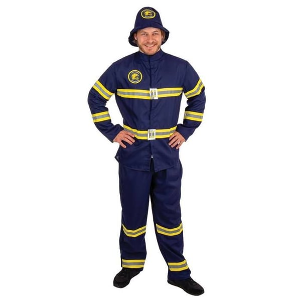 Kostym - Brandman Kostym Man - Mörkblå - 3 delar - Vuxen Kostym - Brandman Kostym Man - Mörkblå - 3 delar - Vuxen