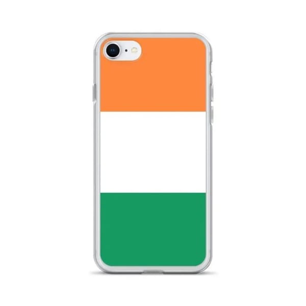 Mobilskal - PIXELFORMA - iPhone 7 - Irlands flagga - Transparent plast - TPU baksida